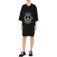 Moschino Peace & Pearls Cotton Interlock Dress Black Taglia: 38 | Abiti in T-Shirt Outlet | Donna | Nero
