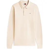 Tommy Hilfiger Slim Placket Polo Gulf Sand Taglia: S | Maglie a manica lunga Outlet | Uomo | Marrone