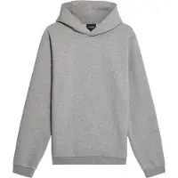 Lyle & Scott Logo Brushback Pullover Hoodie Mid Grey Marl Taglia: S | Felpe con cappuccio Outlet | Uomo | Grigio