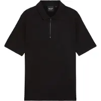 Lyle & Scott Interlock Zipped Polo Shirt Jet Black Taglia: S | Polo Outlet | Uomo | Nero
