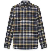 Lyle & Scott Brushed Cotton Check Shirt Blue Night/green Tan Taglia: M | Camicie Casual Outlet | Uomo | Blu