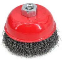 AWTOOLS spazzola di testa 100 mm m14 filo dentellato