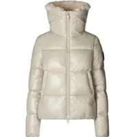 Save the Duck Piumino corto con ecopelliccia moma, colore beige