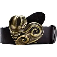 Desigual , CINTURA CUORE IN PELLE, Cow Leather, 95