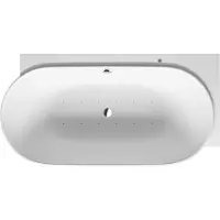 Duravit Luv baignoire à remous, coin à droite, double dos inclinés, habillage sans soudure, garniture de vidage et de trop-plein, système Air, 1850x950mm, 760432000AS0000, 760432000AS0000