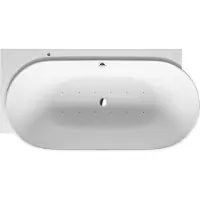 Duravit Luv baignoire à remous, coin à gauche, double dos inclinés, habillage sans soudure, garniture de vidage et de trop-plein, système Air, 1850x950mm, 760431000AS0000, 760431000AS0000