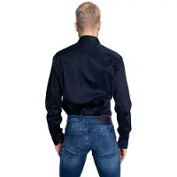 Armani Exchange per uomo. 8NZCBDZN10Z1510 Camicia classica blu scuro (S), Casual, Da sera, Cotone, Classico, Manica lunga, Navy