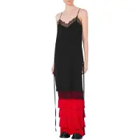 Moschino Ruffles Mania Enver Satin Dress Black Taglia: 44 | Maxi abiti Outlet | Donna | Nero