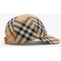 Burberry Cappello da baseball check in poliestere