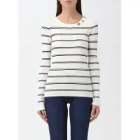 Liu Jo Maglia in misto viscosa a righe con bottoni decorativi