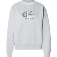 Calvin Klein Ls Foil Monologo Sweatshirt Heroic Grey Heather Taglia: XS | Maglioni a maglia Outlet | Donna | Grigio