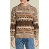 Lois Davis 7171 Jacquard Tricot Brown Jacquard Taglia: S | Maglioni a maglia Outlet | Uomo | Marrone