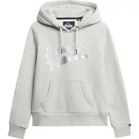 Superdry per donna. W2012491A Felpa con cappuccio Super Athletics grigia (XS), Casual, Grigio, Cotone