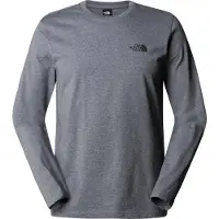 The North Face L/S Simple Dome Tee Maglia a manica lunga Uomo (S, grigio)