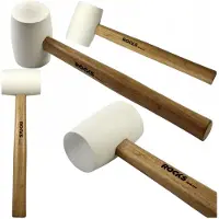 Rooks Martello in gomma , 500g, a doppia faccia, con manico in legno, 65mm