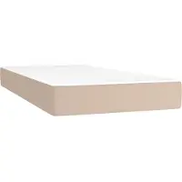 vidaXL Materasso a molle insacchettate Cappuccino 120x190x20 cm in Pelle finta