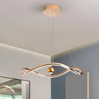 Schuller Valencia Lampada LED a sospensione Romina, Ø 78 cm, metallo dorato CCT