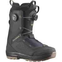 Salomon Snowboard - Scarponi snowboard uomo - Echo Dual Boa Wide Black/Deep Lichen Green per Uomo - Taglia 43,5 - Nero