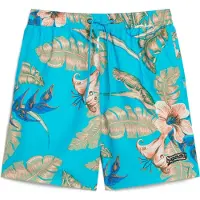 Superdry per uomo. M3010232A Costume da bagno blu con stampa hawaiana (M), Beachwear, Polister riciclato, Sostenibile