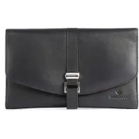 Windrose Nappa Scatola per gioielli Vera Pelle 23 cm nero