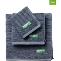Benetton Set Di Asciugamani Da Bagno 450gsm 3 Unità
