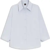 BOSS per donna. 50553519 Camicia blu Belenta (44), Casual, Cotone, Manica 3/4