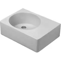 Duravit Scole lavabo, 615x460mm, avec trop-plein, 1 trou de robinetterie prépercé, position du bassin à gauche, 06846000001, 06846000001