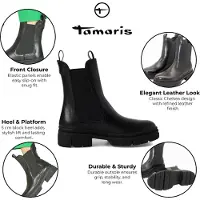 Tamaris Stivaletti Chelsea nero - 38