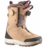 Salomon Snowboard - Scarponi snowboard donna - Vista Dual Boa Tan/Deep Taupe/Port - Taglia 36,5 - Marrone