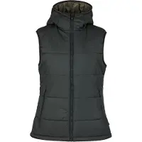 Stoic Women's MountainWool200 StorboSt. Hooded Vest Gilet invernale Donna (XXL, grigio/nero)