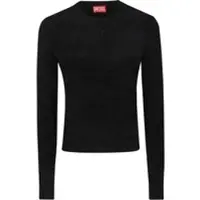 Diesel Maglia in misto viscosa con logo Oval D