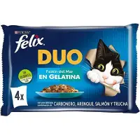 Purina Felix Fantastic Duo Delizioso Pesce 4x85g Snack Per Gatti 12 Unità