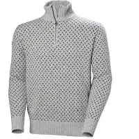 Helly Hansen per uomo. 30360 Maglione mezza zip Arctic Icelander grigio (L), Casual, Lana, Classico