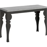 Itamoby - Tavolo apribile 120/200x45/90 cm Paxon Double cemento telaio antracite