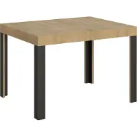 Itamoby - Tavolo allungabile 120/204x80 cm Linea quercia natura gambe antracite