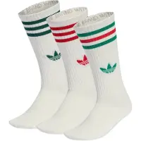 Adidas Originals Calzino '3-Stripes High Crew 3 Pairs' smeraldo / verde scuro / rosso / bianco