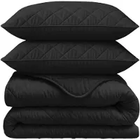 Sleeptime Sleeptime, coperta per letto "Lazy", tinta unita, nera, 140 x 200 cm, con federa inclusa