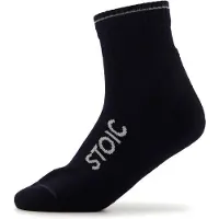 Stoic Wool Silk Hiking Quarter Socks Calze merino (45-47, nero)