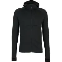 Stoic MerinoFleece240 StorforsSt. Zip Hoody Felpa di merino con cappuccio Uomo (XXL, nero)