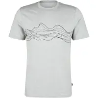 Stoic Merino155 LaholmSt. Print T-Shirt Lines Maglia merino Uomo (L, grigio)