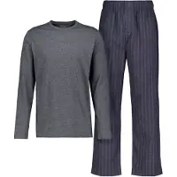 Calvin Klein Ls Tee Pant Set Charcoal Heather Top Taglia: S | Magliette basic Outlet | Uomo | Nero