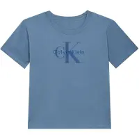 Calvin Klein Boys Light Monologo S/s T-shirt Satin Blue Taglia: 16 | T-shirt Outlet | Unisex | Blu