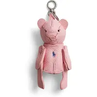 Ralph Lauren per donna. 427P13276005 Portachiavi a forma di orsetto rosa (OSFA), Casual, Pelle