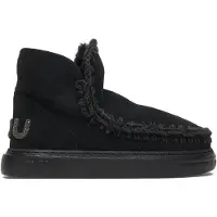 Mou per donna. MU.FW411001A Eskimo sneaker bold suede - glitter logo (40), Pelle, Nero, Basso, Nessuno, Casual