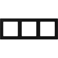 JUNG Cornice a 3 ante, montaggio verticale e orizzontale, termoplastica, LS ZERO, nero grafite opaco LSZ983BFSWM
