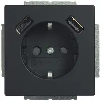 Busch-Jaeger SCHUKO-2x Presa USB 20 EUCB2USB-885 2CKA002011A6279