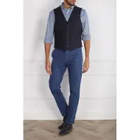 River Woods Classic Gilet With Collar Blue Taglia: 50 | Giacche Outlet | Uomo | Blu