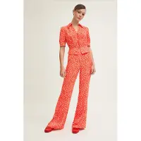 Lk bennett Tr Sophie Ikat Spot Tr Red Taglia: 14 | Pantaloni da completo Outlet | Donna | Rosso