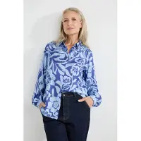 Josephine & Co Armand Blouse Ocean Blue Print Taglia: 40 | Maglie a manica lunga Outlet | Donna | Blu