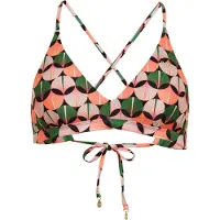 Superdry per donna. W3010407A Top bikini a triangolo con spalline incrociate multicolori (XS), Multicolore, Beachwear, Polister riciclato, S